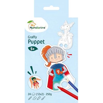 Avenue Mandarine MY MANDARINE GY009O malovací blok Graffy Puppet, 24 předražených kreseb panenky (12 designů x2), 250 g kreslicí papír, od 5 let, draci a rytíři, 1 kus Avenue Mandarine MY MANDARINE GY009O malovací blok Graffy Puppet, 24 předražených kreseb panenky (12 designů x2), 250 g kreslicí papír, od 5 let, draci a rytíři, 1 kus