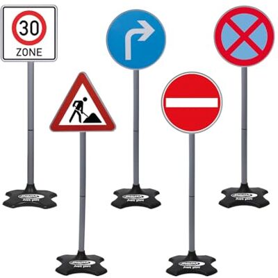 Jamara 460293 Traffic-Set-Grand B-5 dopravní značky: 30 zón, odbočovač vpravo, zákaz vjezdu, absolutní zákaz držení, pozor staveniště, snadná montáž díky skládacím prvkům Jamara 460293 Traffic-Set-Grand B-5 dopravní značky: 30 zón, odbočovač vpravo, zákaz vjezdu, absolutní zákaz držení, pozor staveniště, snadná montáž díky skládacím prvkům