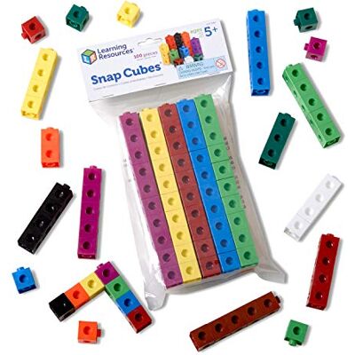 Learning Resources Zásuvná kostka Snap Cubes (sada se 100 kusy), matematické kostky na počítání, pokládání a sestavení, 2 cm kostky v 10 barvách, výuková hračka pro předškolní a základní školy Learning Resources Zásuvná kostka Snap Cubes (sada se 100 kusy), matematické kostky na počítání, pokládání a sestavení, 2 cm kostky v 10 barvách, výuková hračka pro předškolní a základní školy