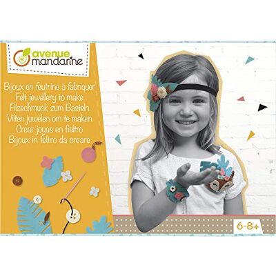 Avenue Mandarine KC083C Kreativset (Schmuck zum Selbermachen, ideal für Kinder ab 6 Jahre) 1 Set, Filz Avenue Mandarine KC083C Kreativset (Schmuck zum Selbermachen, ideal für Kinder ab 6 Jahre) 1 Set, Filz