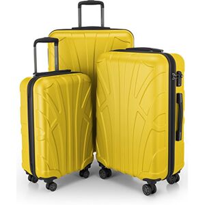 Suitline 3dílná sada kufrů, TSA, Žlutá, Sada kufrů Suitline 3dílná sada kufrů, TSA, Žlutá, Sada kufrů