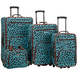Rockland Sada příručního zavazadla Jungle Softside, Modrá leopard, Sada příručního zavazadla Jungle Softside Rockland Sada příručního zavazadla Jungle Softside, Modrá leopard, Sada příručního zavazadla Jungle Softside