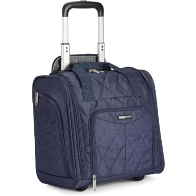 Amazon Basics Kufr pro uložení pod sedadlem, Prošívaná námořnická modř, 33 × 33 × 22,86 cm Amazon Basics Kufr pro uložení pod sedadlem, Prošívaná námořnická modř, 33 × 33 × 22,86 cm