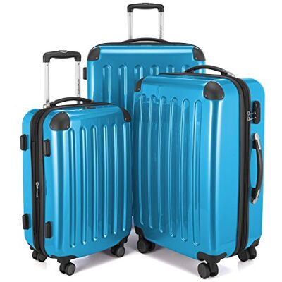 Hauptstadtkoffer Alex kufr na kolečkách ve 3 velikostech, cestovní kufr, 4 dvojitá kolečka (S, M a L) sada kufrů, 75 cm, 235 l, modrá, Sada kufrů Hauptstadtkoffer Alex kufr na kolečkách ve 3 velikostech, cestovní kufr, 4 dvojitá kolečka (S, M a L) sada kufrů, 75 cm, 235 l, modrá, Sada kufrů