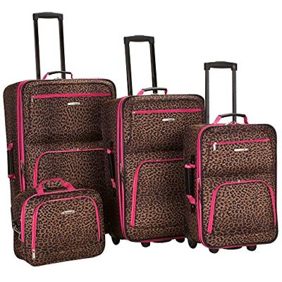 Rockland Sada příručního zavazadla Jungle Softside, Pink Leopard, Sada příručního zavazadla Jungle Softside Rockland Sada příručního zavazadla Jungle Softside, Pink Leopard, Sada příručního zavazadla Jungle Softside