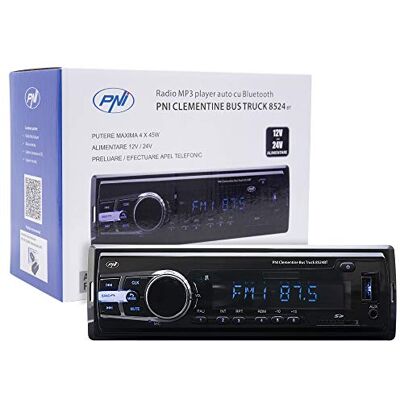 PNI Radio MP3 Player Auto Clementine Bus nákladní vůz 8524BT 4x45w, RDS, 12V / 24V 1 DIN cu SD, USB, AUX, RCA SI Bluetooth 24 Volt PNI Radio MP3 Player Auto Clementine Bus nákladní vůz 8524BT 4x45w, RDS, 12V / 24V 1 DIN cu SD, USB, AUX, RCA SI Bluetooth 24 Volt