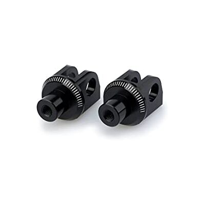 Puig 6677N Fahrer-Fußrastenadapter aus Aluminium, präzisionsgefräst mit eloxierter Oberfläche und millimetergenauer Verstellung für eine exakte Montage, Schwarz Puig 6677N Fahrer-Fußrastenadapter aus Aluminium, präzisionsgefräst mit eloxierter Oberfläche und millimetergenauer Verstellung für eine exakte Montage, Schwarz