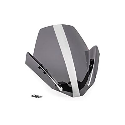 Puig 4119F Naked New Generation Sport sportlich und aerodynamisch aus 3 mm Acryl mit erhöhter Bauform, die den Schutz verbessert und eine breite Sicht beibehält, Dunkel Getönt Puig 4119F Naked New Generation Sport sportlich und aerodynamisch aus 3 mm Acryl mit erhöhter Bauform, die den Schutz verbessert und eine breite Sicht beibehält, Dunkel Getönt