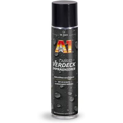 Dr. Wack A1 Cabrio Verdeck-Imprägnierer 400 ml Imprägnierspray für Textilverdecke Schutz vor Nässe & Ausbleichen auch für Kleidung, Markisen & Zelte geeignet Hochwertige Autopflege Dr. Wack A1 Cabrio Verdeck-Imprägnierer 400 ml Imprägnierspray für Textilverdecke Schutz vor Nässe & Ausbleichen auch für Kleidung, Markisen & Zelte geeignet Hochwertige Autopflege