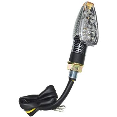 Puig 4493C LED blinkr schválený černým krytem a tónovaným sklem, kompaktní a aerodynamický design pro motocykl, uhlík Puig 4493C LED blinkr schválený černým krytem a tónovaným sklem, kompaktní a aerodynamický design pro motocykl, uhlík