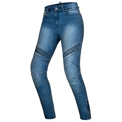 SHIMA JESS Dámské motorkářské džíny prodyšné, elastické, Regular Fit Biker kalhoty dámské s kevlarovou vrstvou, Slim Fit, chrániče kolen a boků (modrá, 30) SHIMA JESS Dámské motorkářské džíny prodyšné, elastické, Regular Fit Biker kalhoty dámské s kevlarovou vrstvou, Slim Fit, chrániče kolen a boků (modrá, 30)