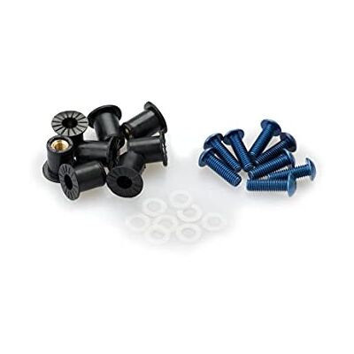 Puig 0957A Schnellverschraubung aus Aluminium mit sicherem Befestigungssystem für schnelles Montieren und Demontieren der Verkleidung, Blau Puig 0957A Schnellverschraubung aus Aluminium mit sicherem Befestigungssystem für schnelles Montieren und Demontieren der Verkleidung, Blau