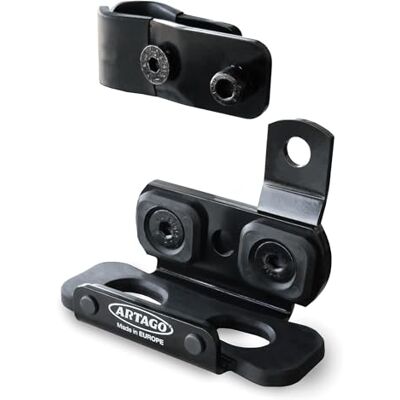 Artago K202 Přepravní držák pro 32 zámek brzdového kotouče Trubky od 18 do 25 mm nebo šroub na motocykl černá ocel s antivibračními stříbrnými bloky Artago K202 Přepravní držák pro 32 zámek brzdového kotouče Trubky od 18 do 25 mm nebo šroub na motocykl černá ocel s antivibračními stříbrnými bloky