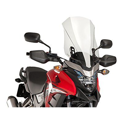 Puig 8901W vysoký a aerodynamický Touring kotouč ze 4mm CNC akrylu se zaobleným profilem, plochou horní hranou a deflektory pro lepší ochranný účinek, průhledný Puig 8901W vysoký a aerodynamický Touring kotouč ze 4mm CNC akrylu se zaobleným profilem, plochou horní hranou a deflektory pro lepší ochranný účinek, průhledný