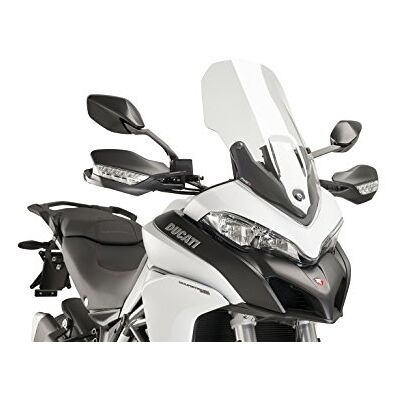 Puig 7623W vysoký a aerodynamický Touring kotouč ze 4mm CNC akrylu se zaobleným profilem, plochou horní hranou a deflektory pro lepší ochranný účinek, transparentní Puig 7623W vysoký a aerodynamický Touring kotouč ze 4mm CNC akrylu se zaobleným profilem, plochou horní hranou a deflektory pro lepší ochranný účinek, transparentní