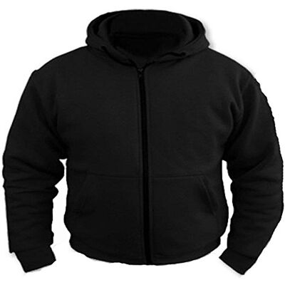 Bikers Gear Australia Australian Bikers Gear Motorka Hoodie, bunda s kapucí, černá, kompletně podšitá se zesíleným Dupont™ Kevlar®, pět vyjímatelných CE chráničů, velikost: 3XL = 50 Bikers Gear Australia Australian Bikers Gear Motorka Hoodie, bunda s kapucí, černá, kompletně podšitá se zesíleným Dupont™ Kevlar®, pět vyjímatelných CE chráničů, velikost: 3XL = 50