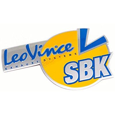 Artist LeoVince SBK hliníkový emblém stříbrný pro motocykl, přední část Artist LeoVince SBK hliníkový emblém stříbrný pro motocykl, přední část