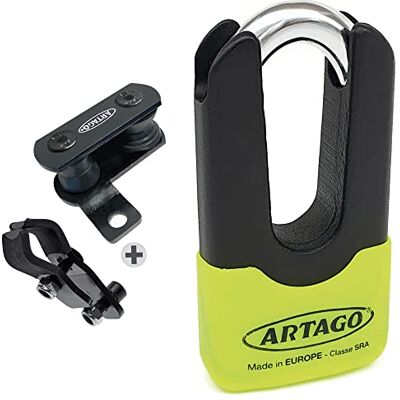 Artago 69X4 Pack Bremsscheibenschloss Diebstahlsicherung Hohe Sicherheit + Halterung für Honda CRF 1000L Africa Twin, Homologiert SRA, Sold Secure Gold, ART4 Artago 69X4 Pack Bremsscheibenschloss Diebstahlsicherung Hohe Sicherheit + Halterung für Honda CRF 1000L Africa Twin, Homologiert SRA, Sold Secure Gold, ART4