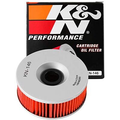 K&N Powersports Ölfilter Kartusche 101x39mm kompatibel mit Yamaha (KN-146), Rot K&N Powersports Ölfilter Kartusche 101x39mm kompatibel mit Yamaha (KN-146), Rot