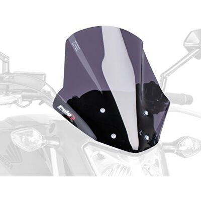 Puig 5991F Hohe und aerodynamische Touring-Scheibe aus 4 mm CN-Acryl mit abgerundetem Profil, flacher Oberkante und Deflektoren zur verbesserten Schutzwirkung, Dunkelrauch Puig 5991F Hohe und aerodynamische Touring-Scheibe aus 4 mm CN-Acryl mit abgerundetem Profil, flacher Oberkante und Deflektoren zur verbesserten Schutzwirkung, Dunkelrauch
