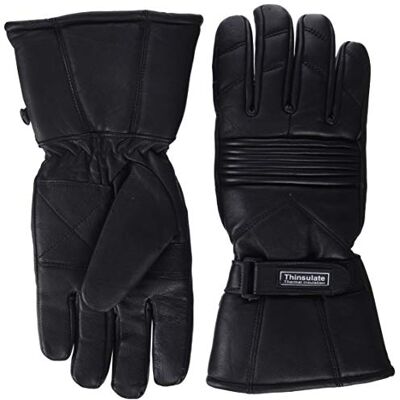Bikers Gear Australia Pánské termo rukavice kůže vodotěsná vnitřní podšívka pro motocykly a zimu Thinsulate M Bikers Gear Australia Pánské termo rukavice kůže vodotěsná vnitřní podšívka pro motocykly a zimu Thinsulate M