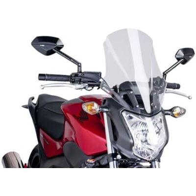 Puig 6361W Extra vysoké, aerodynamické čelní sklo Touring Plus z nárazuvzdorného akrylu se zaobleným profilem, maximalizuje ochranu a komfort na túrách, průhledné Puig 6361W Extra vysoké, aerodynamické čelní sklo Touring Plus z nárazuvzdorného akrylu se zaobleným profilem, maximalizuje ochranu a komfort na túrách, průhledné