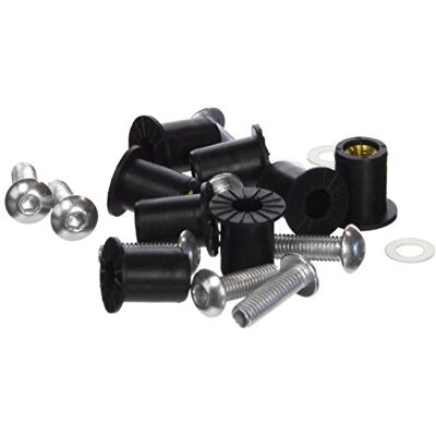 Puig 0957P Schnellverschraubung aus Aluminium mit sicherem Befestigungssystem für schnelles Montieren und Demontieren der Verkleidung, Silber Puig 0957P Schnellverschraubung aus Aluminium mit sicherem Befestigungssystem für schnelles Montieren und Demontieren der Verkleidung, Silber