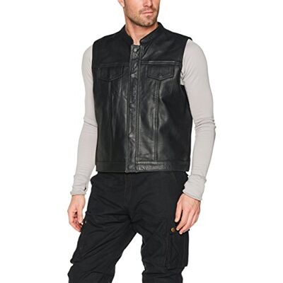 Bikers Gear Australia Bikers Gear Motocyklová vesta kůže černá SOA Sons of Anarchy Style EU 56 (3XL) Bikers Gear Australia Bikers Gear Motocyklová vesta kůže černá SOA Sons of Anarchy Style EU 56 (3XL)