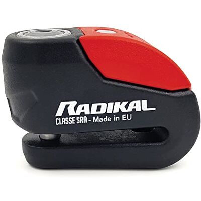 RADIKAL RK10 Zámek na brzdový kotouč Premium s alarmem aktivace dle volby, 120 dB, LED varování před alarmem Zámek motocyklu certifikovaný SRA, z cementované oceli, dvojitý zámek Ø 10, červený RADIKAL RK10 Zámek na brzdový kotouč Premium s alarmem aktivace dle volby, 120 dB, LED varování před alarmem Zámek motocyklu certifikovaný SRA, z cementované oceli, dvojitý zámek Ø 10, červený
