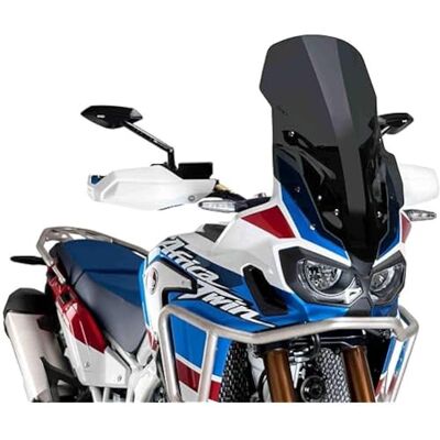 Puig 8905H vysoké a aerodynamické turistické sklo z 4 mm CN-Acryl se zaobleným profilem, plochou horní hranou a deflektory pro lepší ochranný účinek, kouřově šedá Puig 8905H vysoké a aerodynamické turistické sklo z 4 mm CN-Acryl se zaobleným profilem, plochou horní hranou a deflektory pro lepší ochranný účinek, kouřově šedá