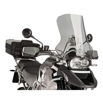 Puig 4331H vysoké a aerodynamické turistické sklo z 4 mm CN-Acryl se zaobleným profilem, plochá horní hrana a deflektory pro lepší ochranný účinek, kouřově šedá Puig 4331H vysoké a aerodynamické turistické sklo z 4 mm CN-Acryl se zaobleným profilem, plochá horní hrana a deflektory pro lepší ochranný účinek, kouřově šedá