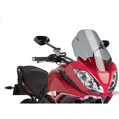 Puig 4359F vysoký a aerodynamický Touring kotouč ze 4mm CNC akrylu se zaobleným profilem, plochou horní hranou a deflektory pro lepší ochranný účinek, tmavý kouř Puig 4359F vysoký a aerodynamický Touring kotouč ze 4mm CNC akrylu se zaobleným profilem, plochou horní hranou a deflektory pro lepší ochranný účinek, tmavý kouř