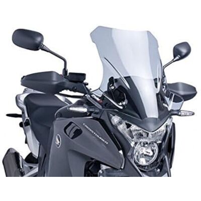 Puig 5993W Hohe und aerodynamische Touring-Scheibe aus 4 mm CN-Acryl mit abgerundetem Profil, flacher Oberkante und Deflektoren zur verbesserten Schutzwirkung, Transparent Puig 5993W Hohe und aerodynamische Touring-Scheibe aus 4 mm CN-Acryl mit abgerundetem Profil, flacher Oberkante und Deflektoren zur verbesserten Schutzwirkung, Transparent