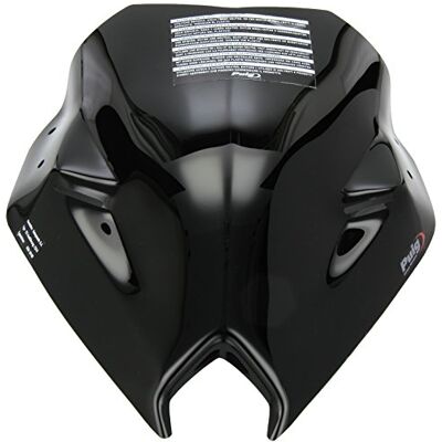 Puig 5026N Naked New Generation Sport sportlich und aerodynamisch aus 3 mm Acryl mit erhöhter Bauform, die den Schutz verbessert und eine breite Sicht beibehält, Schwarz Puig 5026N Naked New Generation Sport sportlich und aerodynamisch aus 3 mm Acryl mit erhöhter Bauform, die den Schutz verbessert und eine breite Sicht beibehält, Schwarz
