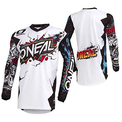 O'NEAL Oneal Element Villain Motocross Jersey, bílá O'NEAL Oneal Element Villain Motocross Jersey, bílá