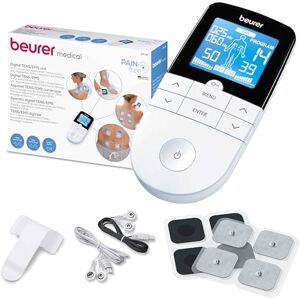 Beurer EM 49 Digital TENS/EMS, 3 v 1 přístroj na úlevu od bolesti elektrickou nervovou stimulací, trénink elektrickou stimulací svalů, masážní funkce, včetně 4 elektrod Beurer EM 49 Digital TENS/EMS, 3 v 1 přístroj na úlevu od bolesti elektrickou nervovou stimulací, trénink elektrickou stimulací svalů, masážní funkce, včetně 4 elektrod