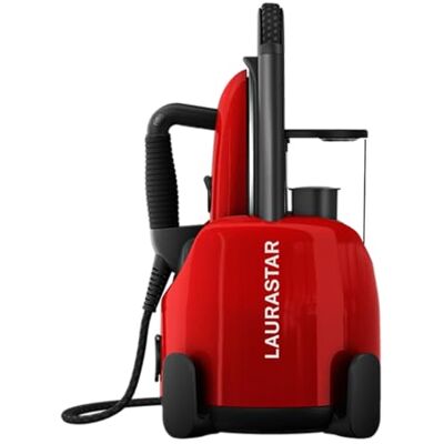 Laurastar Lift Original Red, parní žehlicí stanice, žehlicí stanice 3 v 1, která vaše oblečení zmačká, žehlí a čistí, hygienická pára, odnímatelná nádrž na vodu, vertikální žehlení, červená Laurastar Lift Original Red, parní žehlicí stanice, žehlicí stanice 3 v 1, která vaše oblečení zmačká, žehlí a čistí, hygienická pára, odnímatelná nádrž na vodu, vertikální žehlení, červená