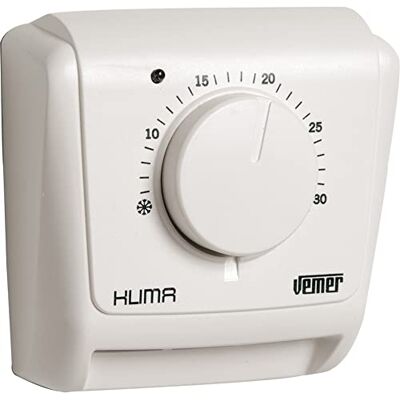 VEMER VE020400 Klima 3L – mechanický pokojový termostat, termostat topení, provoz topení a klimatizace, termostat vybavený kontrolkou provozu, bílý VEMER VE020400 Klima 3L – mechanický pokojový termostat, termostat topení, provoz topení a klimatizace, termostat vybavený kontrolkou provozu, bílý