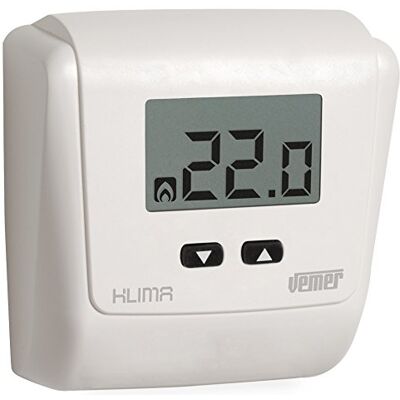 VEMER VE730800 Klima LCD – digitální termostat, montáž na stěnu, pokojový termostat, napájení 230 V, bílé VEMER VE730800 Klima LCD – digitální termostat, montáž na stěnu, pokojový termostat, napájení 230 V, bílé