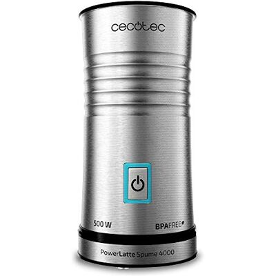 Cecotec Napěňovač mléka Power Moca Spume 4000, mléko a čokoláda, napěnění za studena, zahřívání, vhodný do myčky, 400 ml, 650 W Cecotec Napěňovač mléka Power Moca Spume 4000, mléko a čokoláda, napěnění za studena, zahřívání, vhodný do myčky, 400 ml, 650 W