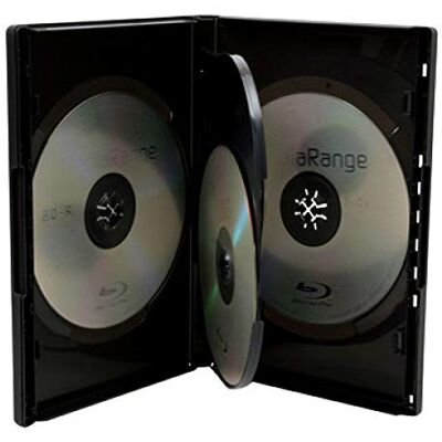 MEDIARANGE DVD pouzdro na 4 disky, 14 mm, černé, 50 kusů, BOX17 MEDIARANGE DVD pouzdro na 4 disky, 14 mm, černé, 50 kusů, BOX17