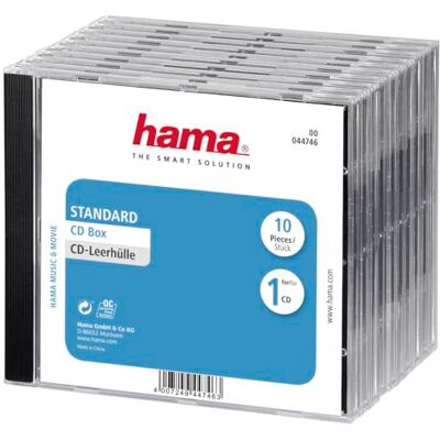 Hama CD prázdné obaly 10 kusů, Jewel Case pro CD/DVD/Blu-ray Hama CD prázdné obaly 10 kusů, Jewel Case pro CD/DVD/Blu-ray