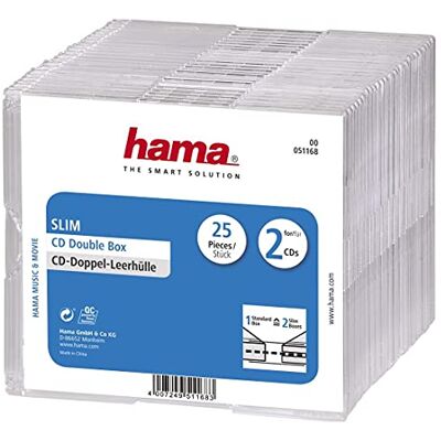 Hama CD dvojitý obal Super-Slim-Design, balení 25 ks Hama CD dvojitý obal Super-Slim-Design, balení 25 ks