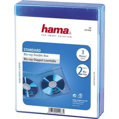 Hama Blu-ray dvojité pouzdro 3 ks v balení, vhodné také na CD a DVD Hama Blu-ray dvojité pouzdro 3 ks v balení, vhodné také na CD a DVD
