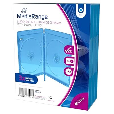 MEDIARANGE BOX38-4-30 BD-Leerhülle, 14 mm blau MEDIARANGE BOX38-4-30 BD-Leerhülle, 14 mm blau