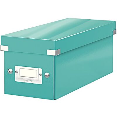 Leitz Archivní box Click and Store CD, 60410001, šedý karton, Ledově modrá Leitz Archivní box Click and Store CD, 60410001, šedý karton, Ledově modrá