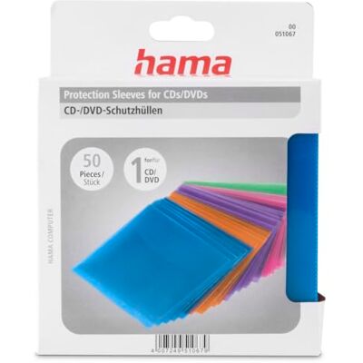 Hama CD prázdné obaly, 50 kusů, vhodné také pro DVD a Blu-ray Hama CD prázdné obaly, 50 kusů, vhodné také pro DVD a Blu-ray