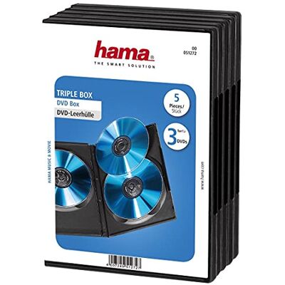 Hama Obal na DVD trojitý 5 ks, vhodný také pro CD a Blu-ray Hama Obal na DVD trojitý 5 ks, vhodný také pro CD a Blu-ray