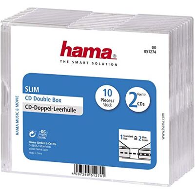 Hama Pouzdro na CD Slimline, transparentní, balení 10 ks Hama Pouzdro na CD Slimline, transparentní, balení 10 ks