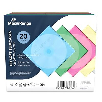 MEDIARANGE CD prázdné pouzdro, úzké, pro 1 disk, 5 mm, barevně tříděné, balení 20 ks MEDIARANGE CD prázdné pouzdro, úzké, pro 1 disk, 5 mm, barevně tříděné, balení 20 ks